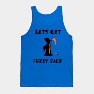 lets get sheet faced halloween Tank Top